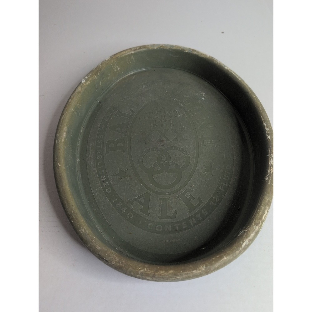 Vintage Bar Tray Ballantine Ale Beer Tray - Green Plastic XXX Purity Body Flavor